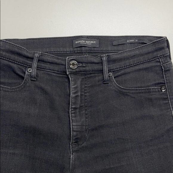 BANANA REPUBLIC Womens 27 Black Skinny Ankle Jeans - Picture 1 of 4